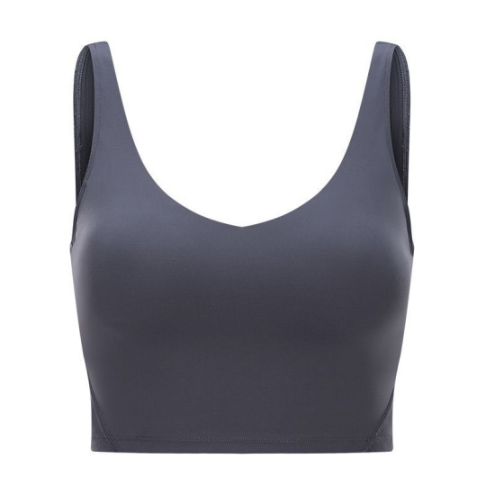Yoga Sport Women Bra Longline Athletic Workout Crop Tops With Built In Bras Wear