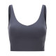Yoga Sport Women Bra Longline Athletic Workout Crop Tops With Built In Bras Wear