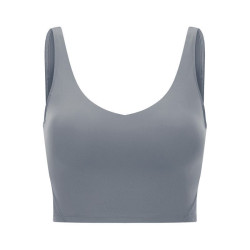 Yoga Sport Women Bra Longline Athletic Workout Crop Tops With Built In Bras Wear