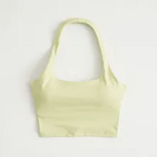 Halter Padded Sports Bra Women Athletic Backless Workout Solid Yoga Crop Top New