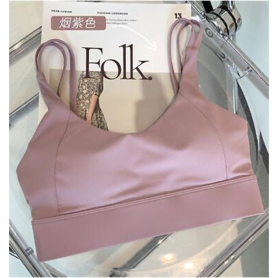 Women Yoga Sports Bra High Impact Hollow Back Vest Quick Dry Push Up Buckle Tops