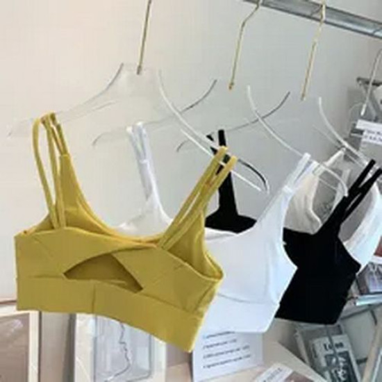 Women Yoga Sports Bra High Impact Hollow Back Vest Quick Dry Push Up Buckle Tops