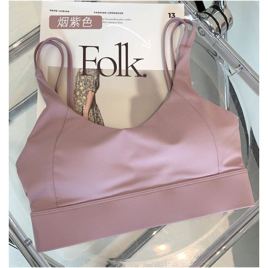 Women Yoga Sports Bra High Impact Hollow Back Vest Quick Dry Push Up Buckle Tops