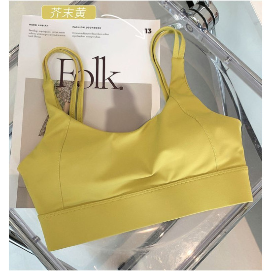 Women Yoga Sports Bra High Impact Hollow Back Vest Quick Dry Push Up Buckle Tops