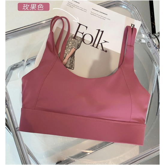 Women Yoga Sports Bra High Impact Hollow Back Vest Quick Dry Push Up Buckle Tops