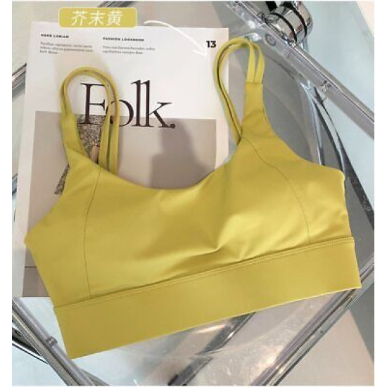 Women Yoga Sports Bra High Impact Hollow Back Vest Quick Dry Push Up Buckle Tops