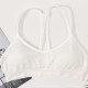 Women Seamless Bra Tube Y Straps Wireless Brassiere Sports Tank Top Solid Padded