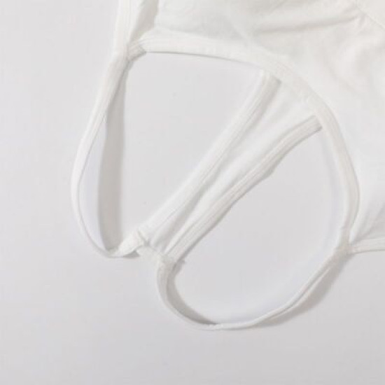 Women Seamless Bra Tube Y Straps Wireless Brassiere Sports Tank Top Solid Padded