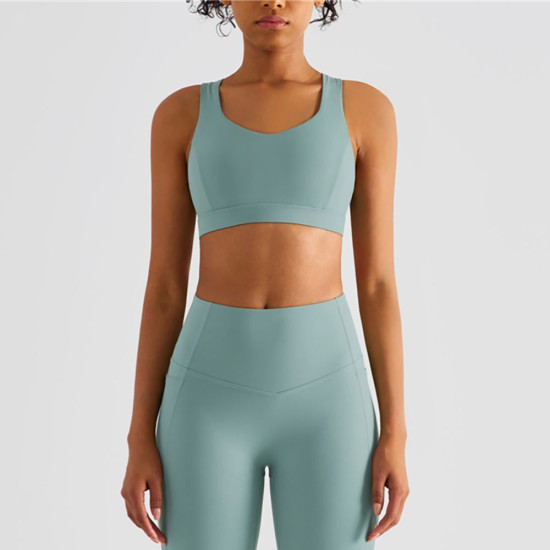 Halter Women Sport Bras Yoga Tops Gym Wear Crop Workout Breathable Nylon Fitness