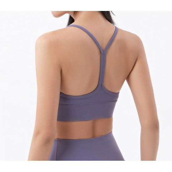 Sports Yoga Bra Women Elastic Chest Pad Removable Bralette Activewear Sportswear