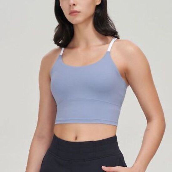 Sports Bras Women Crop Tops Cross Back Gym Fitness Workout Shockproof Activewear