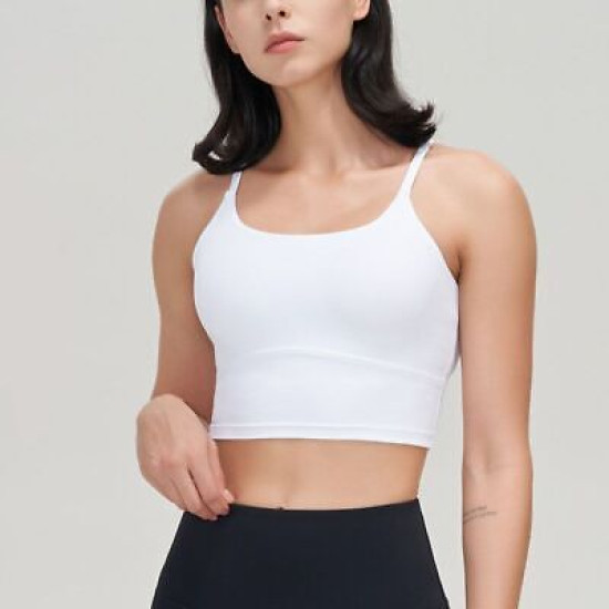 Sports Bras Women Crop Tops Cross Back Gym Fitness Workout Shockproof Activewear