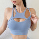 Sports Bra Women Yoga Gym Bralette Crop Top Chest Pad Removable Solid Activewear