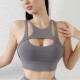 Sports Bra Women Yoga Gym Bralette Crop Top Chest Pad Removable Solid Activewear