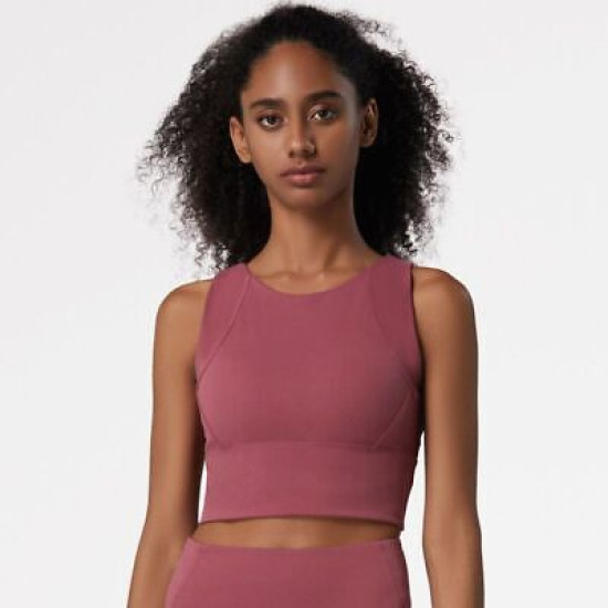 Women Sports Bra Vest Push Up Shock Absorption Gym Fitness Running Training Tops