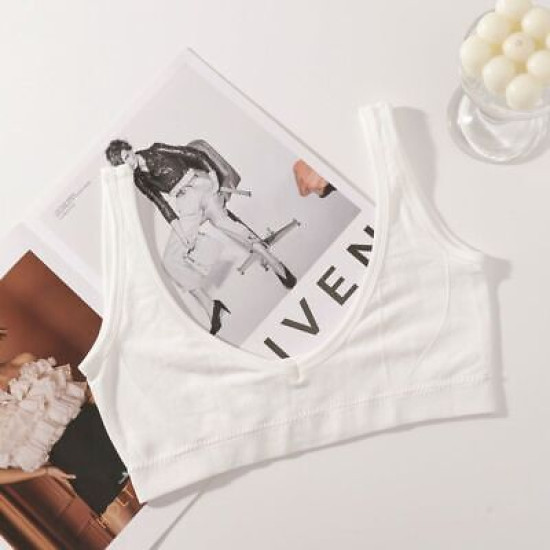 Seamless Bra Women Wireless Sport Crop Top Deep V Push Up Solid Brassiere Plunge