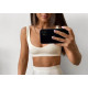 Seamless Bra Women Wireless Sport Crop Top Deep V Push Up Solid Brassiere Plunge