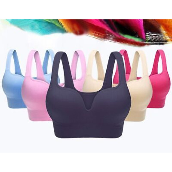 Push Up Women Bras Seamless Wire Free Brassieres Solid Breathable Sports Top Bra