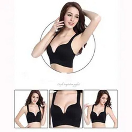 Push Up Women Bras Seamless Wire Free Brassieres Solid Breathable Sports Top Bra