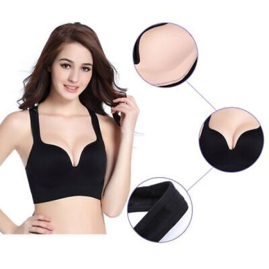 Push Up Women Bras Seamless Wire Free Brassieres Solid Breathable Sports Top Bra