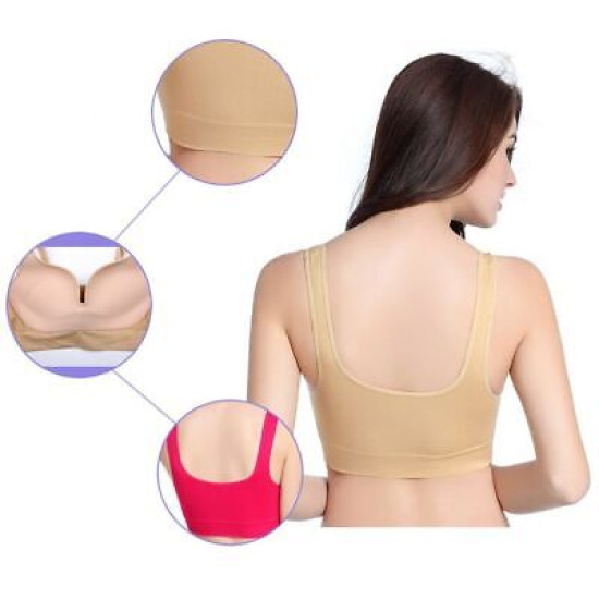 Push Up Women Bras Seamless Wire Free Brassieres Solid Breathable Sports Top Bra