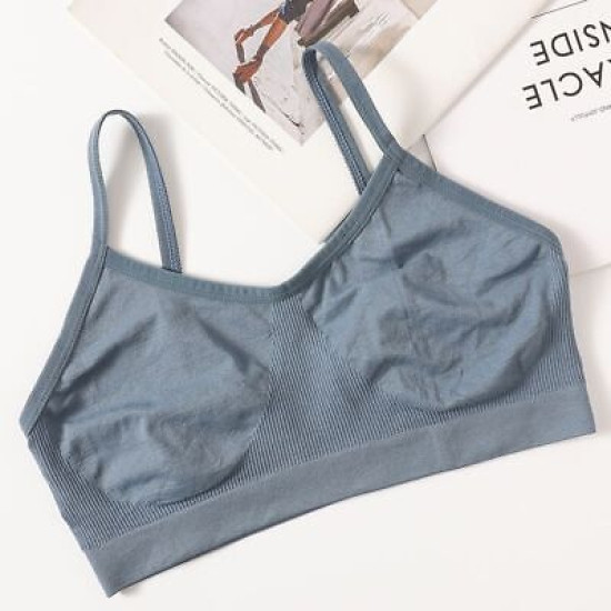 Seamless Women Bra Push Up Lingerie Sports Crop Tops Bralette Solid Wireless New
