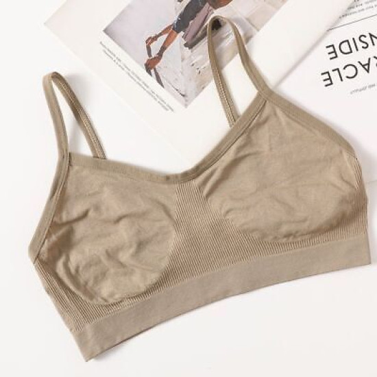 Seamless Women Bra Push Up Lingerie Sports Crop Tops Bralette Solid Wireless New