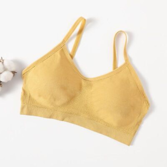 Seamless Women Bra Push Up Lingerie Sports Crop Tops Bralette Solid Wireless New