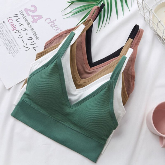 Bralette Women Bra Seamless Sport Lingerie Tee Crop Top Tanks Bandeau Solid Bras