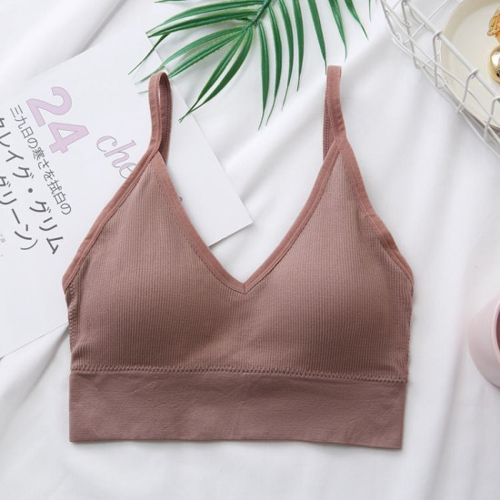 Bralette Women Bra Seamless Sport Lingerie Tee Crop Top Tanks Bandeau Solid Bras
