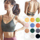 Seamless Women Bra Cropped Top Fitness Tube Padded Sports Bralette Solid Bandeau