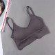 Seamless Women Bra Cropped Top Fitness Tube Padded Sports Bralette Solid Bandeau