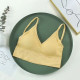 Seamless Women Bra Cropped Top Fitness Tube Padded Sports Bralette Solid Bandeau