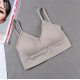 Seamless Women Bra Cropped Top Fitness Tube Padded Sports Bralette Solid Bandeau