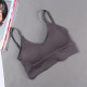 Seamless Women Bra Cropped Top Fitness Tube Padded Sports Bralette Solid Bandeau