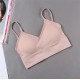 Seamless Women Bra Cropped Top Fitness Tube Padded Sports Bralette Solid Bandeau