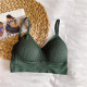 Seamless Women Bra Cropped Top Fitness Tube Padded Sports Bralette Solid Bandeau