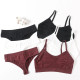 Women Seamless Bras Low Waist G String Panties Comfort Ribbed Bralette Brassiere