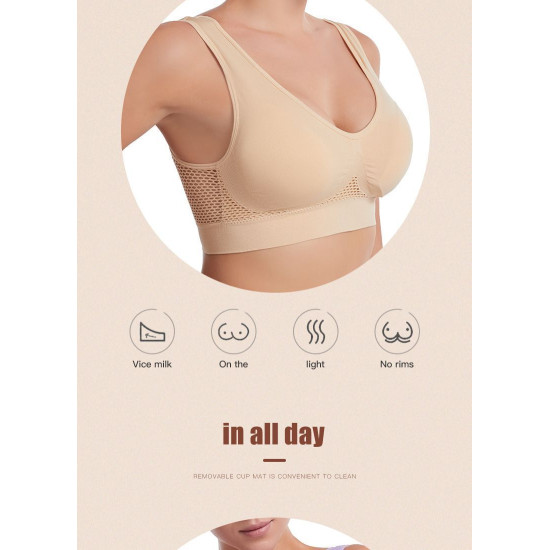 Sports Women Bras Underwear Hollow Out Tube Tops Brassiere Solid Breathable New