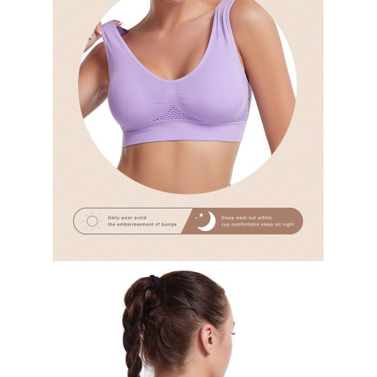 Sports Women Bras Underwear Hollow Out Tube Tops Brassiere Solid Breathable New