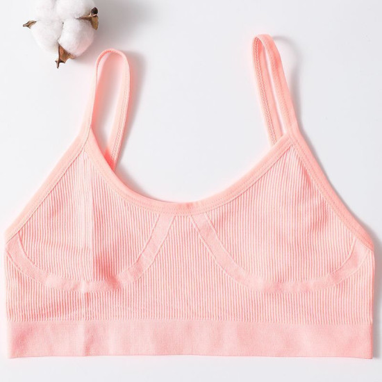 Push Up Seamless Bra Women Soft Tube Solid Brassiere Underwear Low Back Bralette