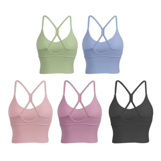 Sports Bra Women Tops Bralette Breathable Underwear Fitness Removable Chest Pads