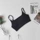 Seamless Women Bra Backless Underwear Cropped Tank Tops Yoga Solid Strap Sleeves