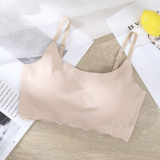 Seamless Bras Women Brassiere Wireless Ice Silk Push Up Sports Padded Solid Bras